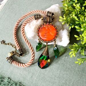 Kirks Folly Seaview Moon Magnetic Necklace w/large Crystal Drops